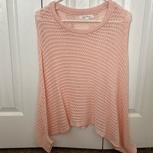 Size M baby pink boxy/bat wing sweater